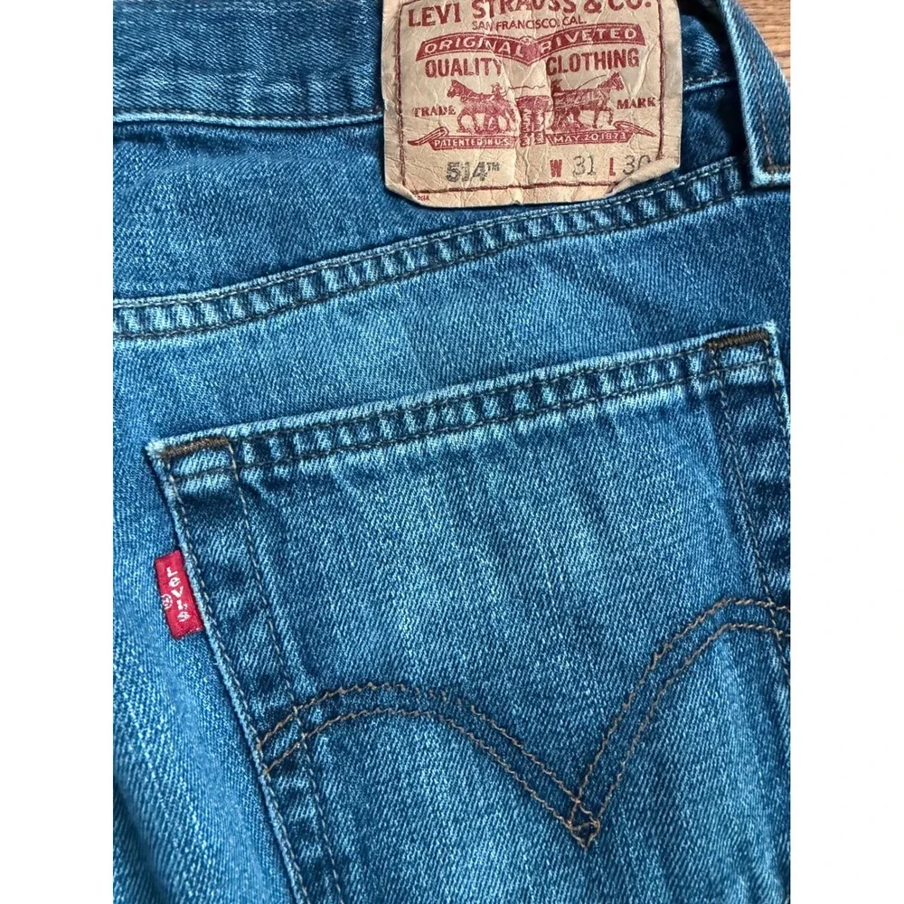 Levis 514 Slim Straight Jeans Mens 31x30 Medium Wash Blue Denim Pants